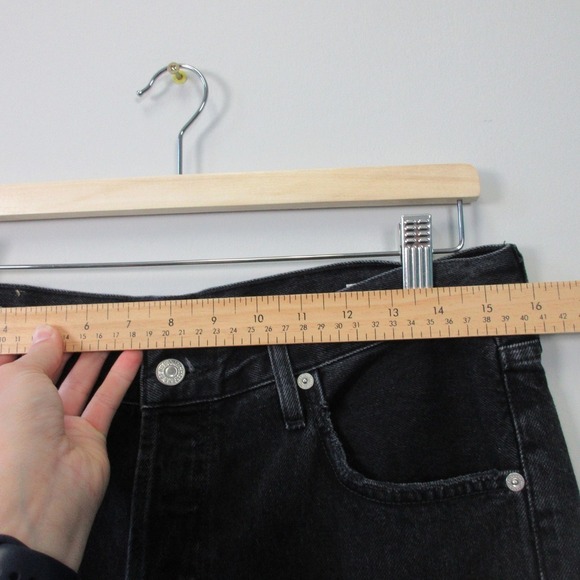 Citizens of Humanity Emery Crop Jeans Women 28 Black 100% Cotton Distressed 612 - Picture 13 of 16